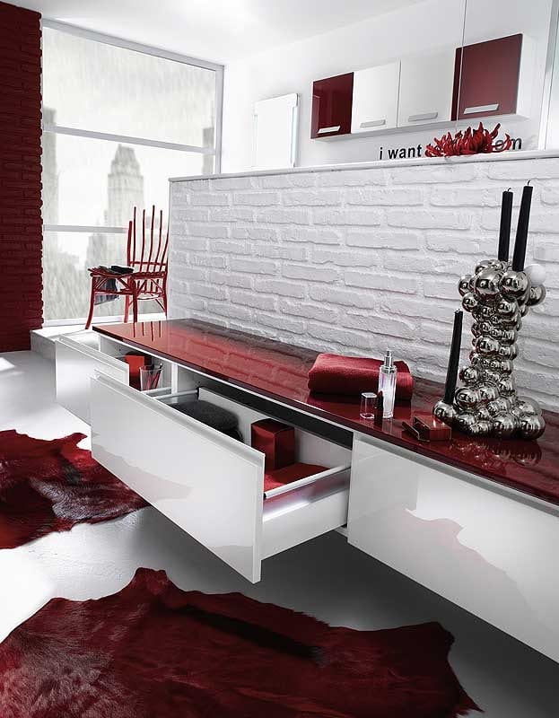 cuartos pintados en rojode cuarto de baño combina lo rústico y cuartos pintados en rojode cuarto de baño combina lo rústico y
