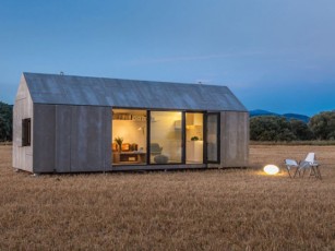 Diseño de pequeña casa de cemento trasnportable
