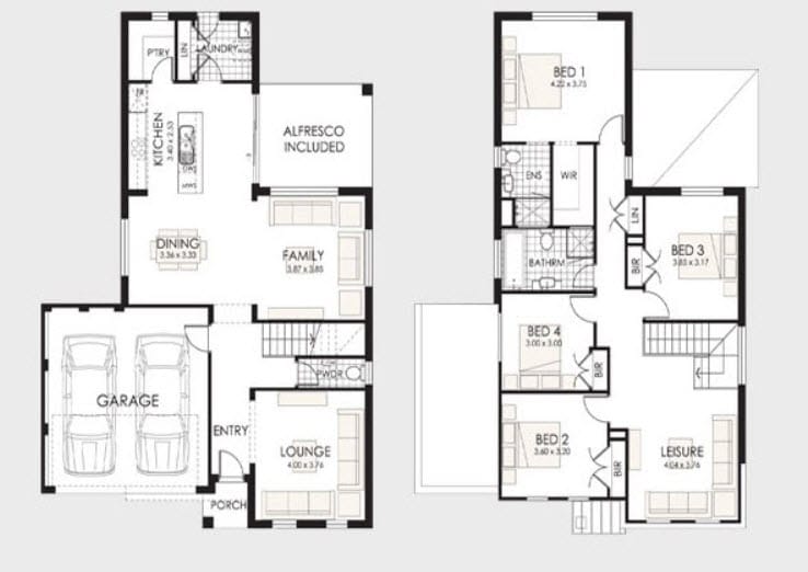 PLANOS DE CASAS DE DOS PISOS con ideas y diseños que inspiran