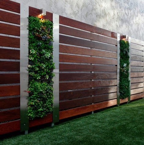 Cerco de casa moderna con madera - Better Landscape and Gardens Cerco de casa moderna hecho con madera vertical