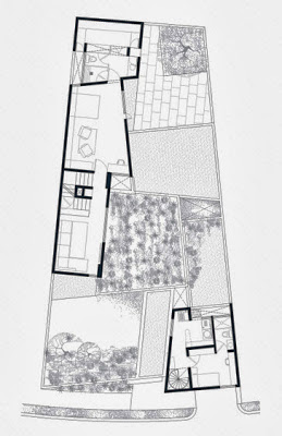 Plano segunda planta terreno irregular