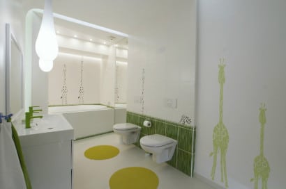 Cuarto de baño de niños moderno diseño