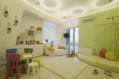 Decoración de interiores dormitorio  de niños moderno