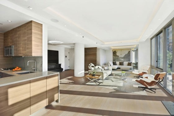 Diseño de interiores de apartamento cocina comedor sala