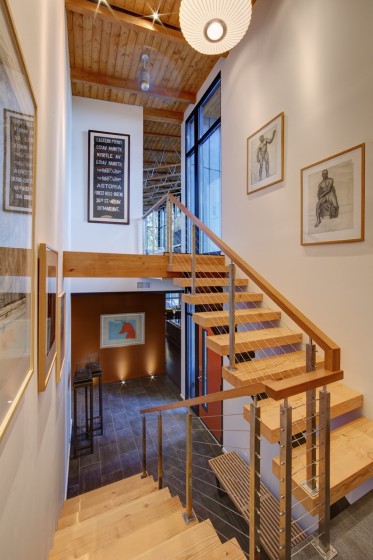Decoración de interiores de escalera