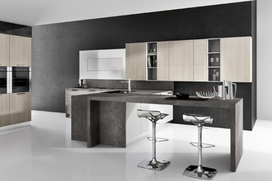 Diseño de cocina moderna para apartamento