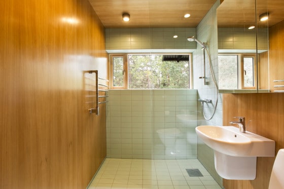 Diseño de cuarto de baño de madera