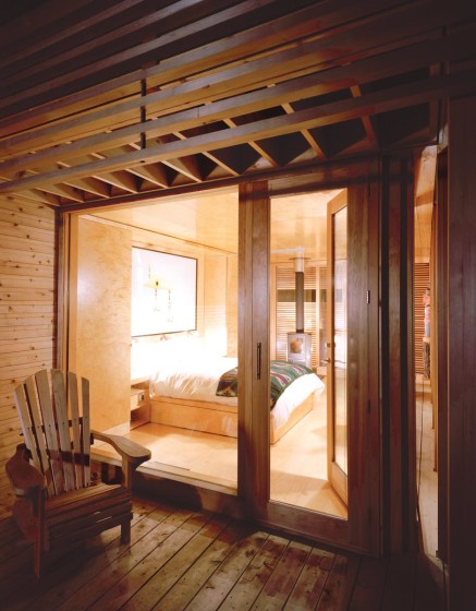 Diseño de dormitorio de madera