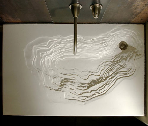 Diseño de lavabo tallado