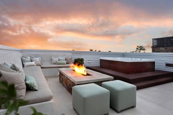 Diseño de terraza con jacuzzi