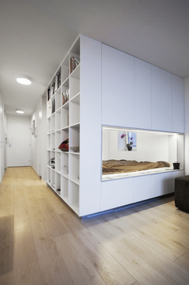 Diseño de módulo de domitorio de un  pequeño apartamento