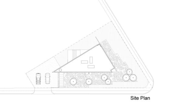 Plano de ubicación casa triangular