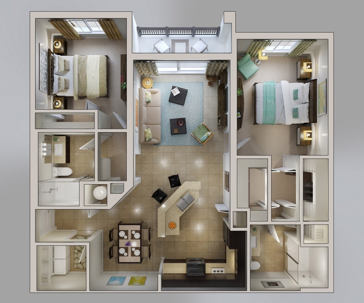 Planos De Apartamentos En 3D Dise os Modernos