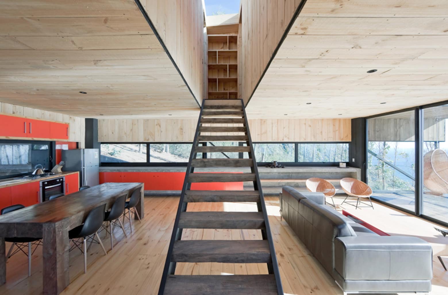 Diseño de casa moderna de dos pisos con planos