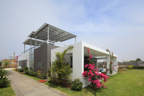 Diseño de moderna casa de una planta