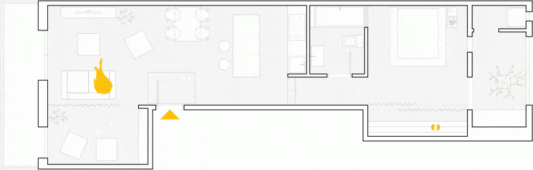 Diseño de departamento pequeño con planos, combina lo moderno y rústico en la decoración de interiores
