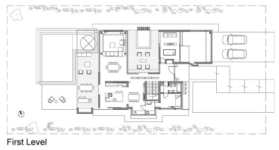 Plano del primer piso de la casa