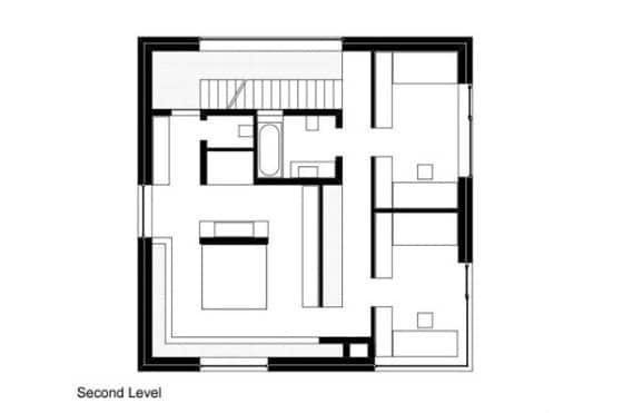 Plano del segundo piso de la casa