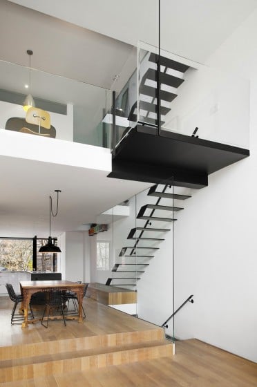 Diseño de escaleras ultra modernas de metal