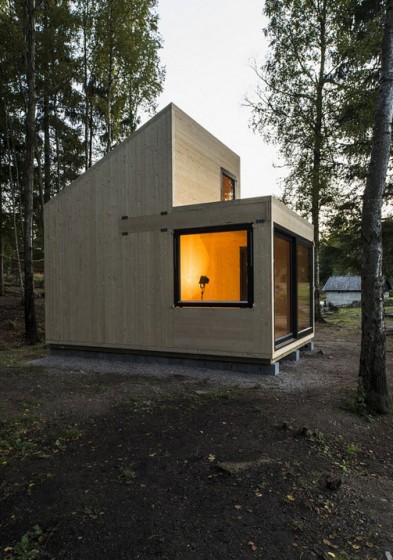 Diseño de cabaña moderna de madera 002
