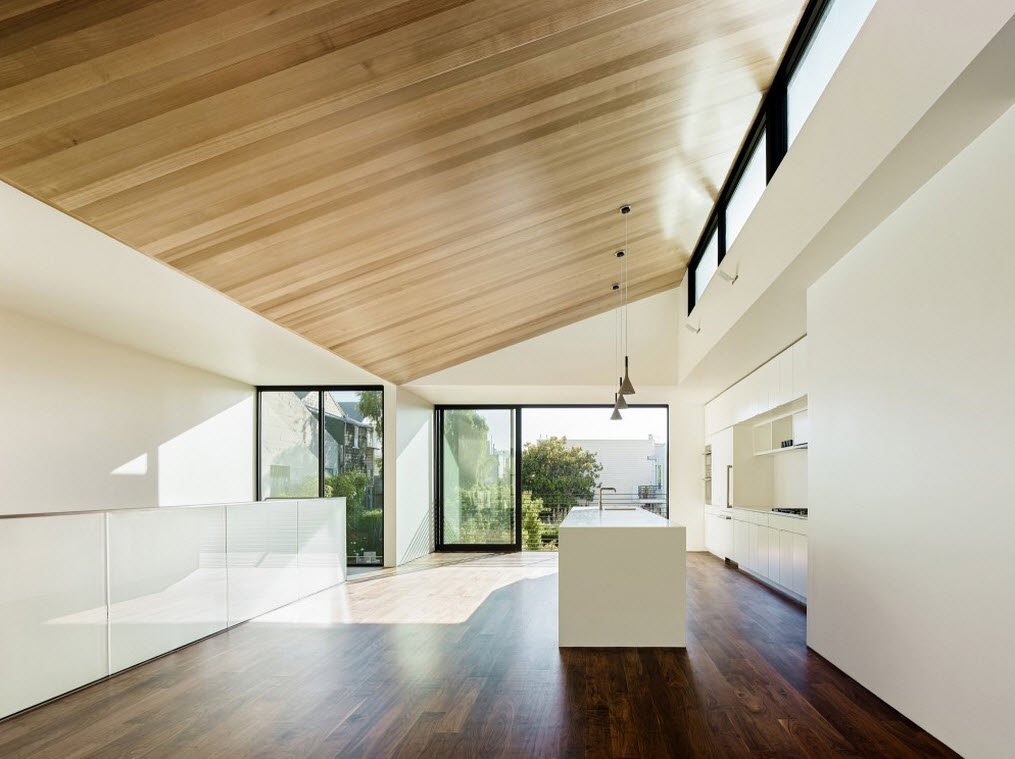 Planos de casa de tres pisos, diseño moderno