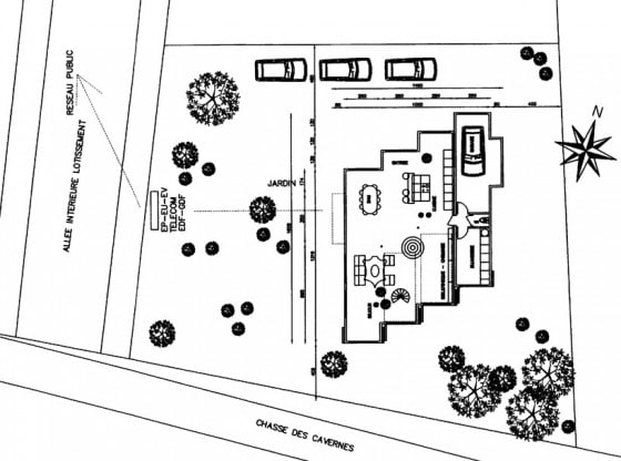 Plano de casa construida con contenedores