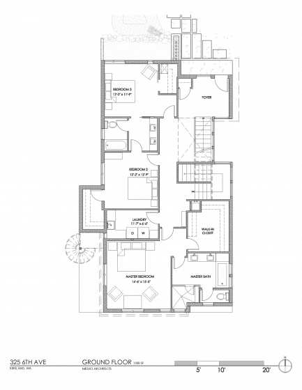 Plano el primer piso de la casa ecológica 