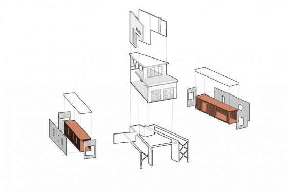 Sistema constructivo de casa contenedores