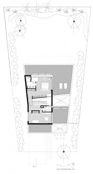 Plano de casa de dos plantas - segundo nivel