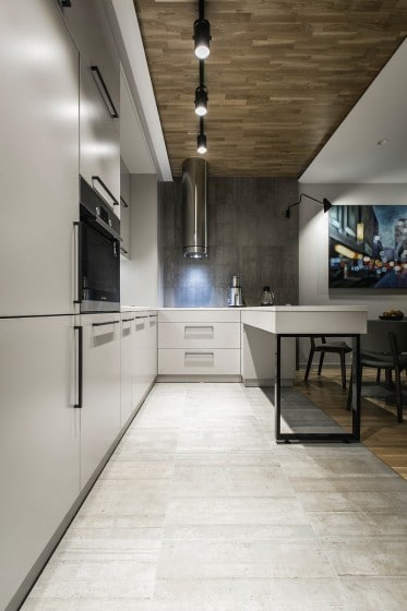 Diseño de cocina sencilla con muebles blancos Diseño de sencilla cocina con muebles blancos