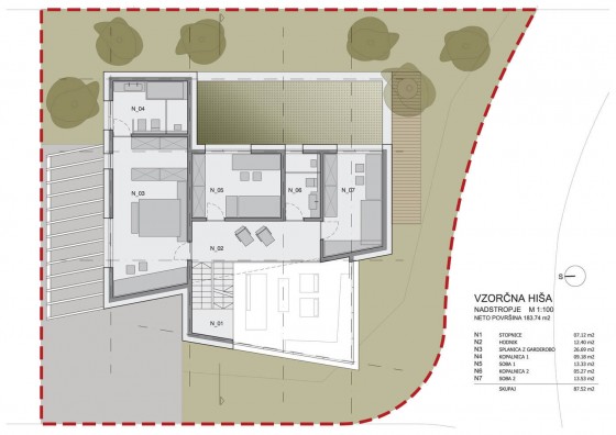 Plano del segundo piso de la casa Planos de casa de dos plantas - Segundo piso