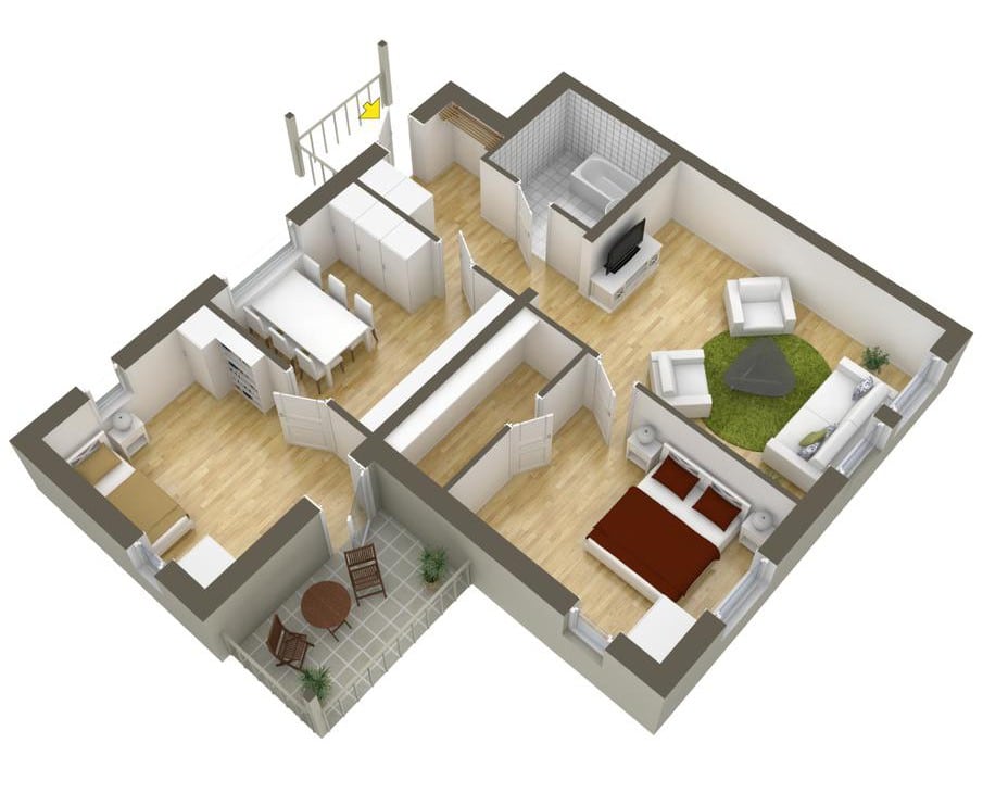 Planos de departamentos dos dormitorios