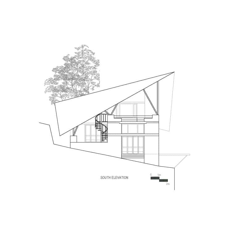 Diseño de casa de campo combina materiales de construcción rústico como piedra y arcilla en una moderna estructura