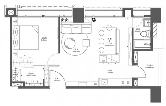 Plano departamento pequeño un dormitorio
