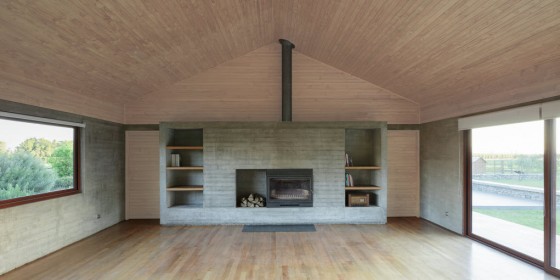 Diseño de chimenea casa de campo