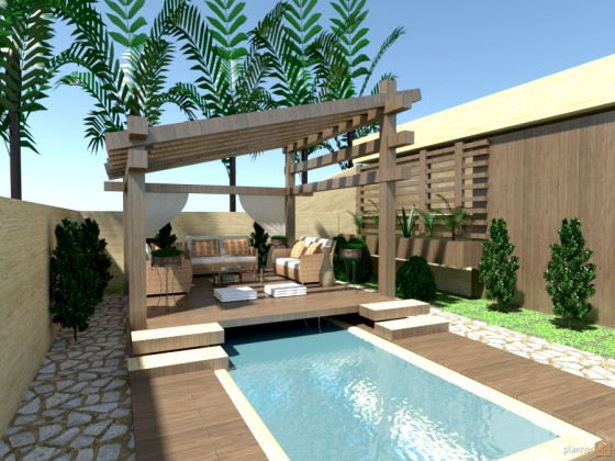 Diseño de terraza con aplicación gratis