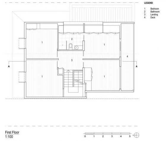 Plano de casa de dos pisos - segundo piso