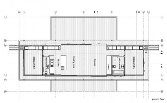 Plano de casa pequeña de un piso