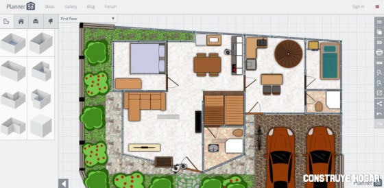 Planner 5D aplicación web planos de viviendas