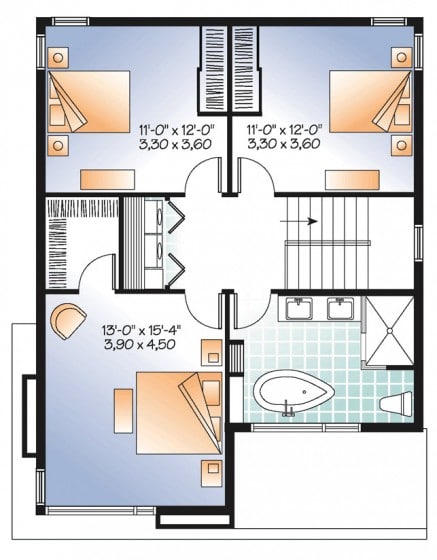 Plano casa construida terreno pequeño 2