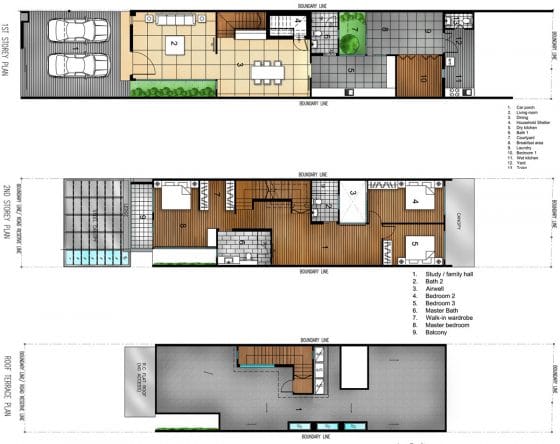 Planos de casa de dos pisos pequeña