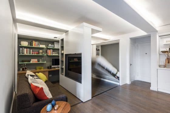 Diseño de apartamento paredes móviles 002