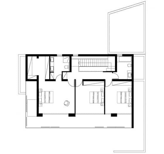plano-casa-de-dos-pisos-tres-dormitorios