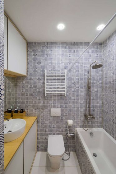 Diseño cuarto de baño departamento moderno