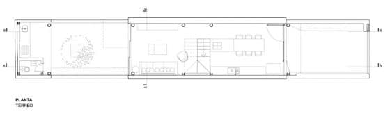 Plano de casa pequeña angosta
