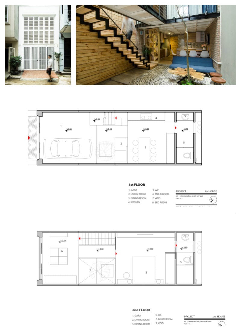 Planos de casas de dos pisos pequeñas