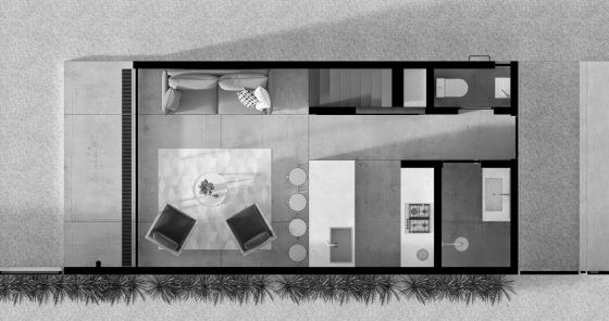 Plano de casa pequeña de concreto