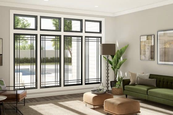 Ventanas de marcos negros están de moda en casas modernas