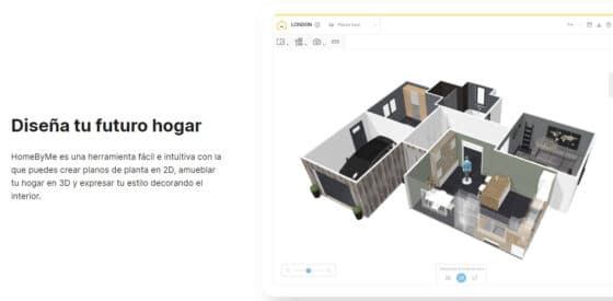 HomeByme para crear planos de casas 2D y amueblar en 3D